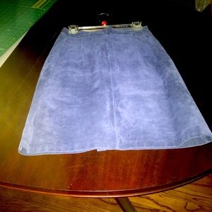 Blue Suede Skirt